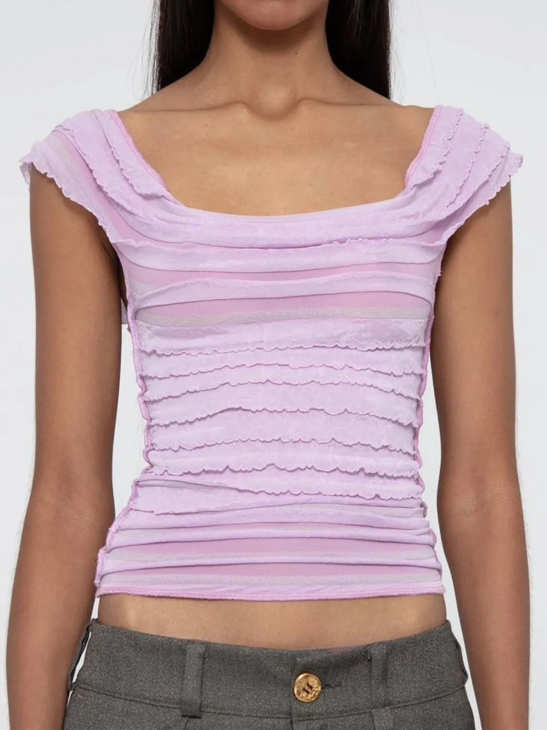 Ruched Solid Tank  Shop One Place