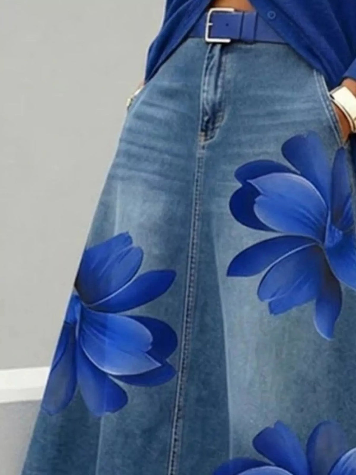 Women's Floral Print A-Line Midi Skirt – view 2