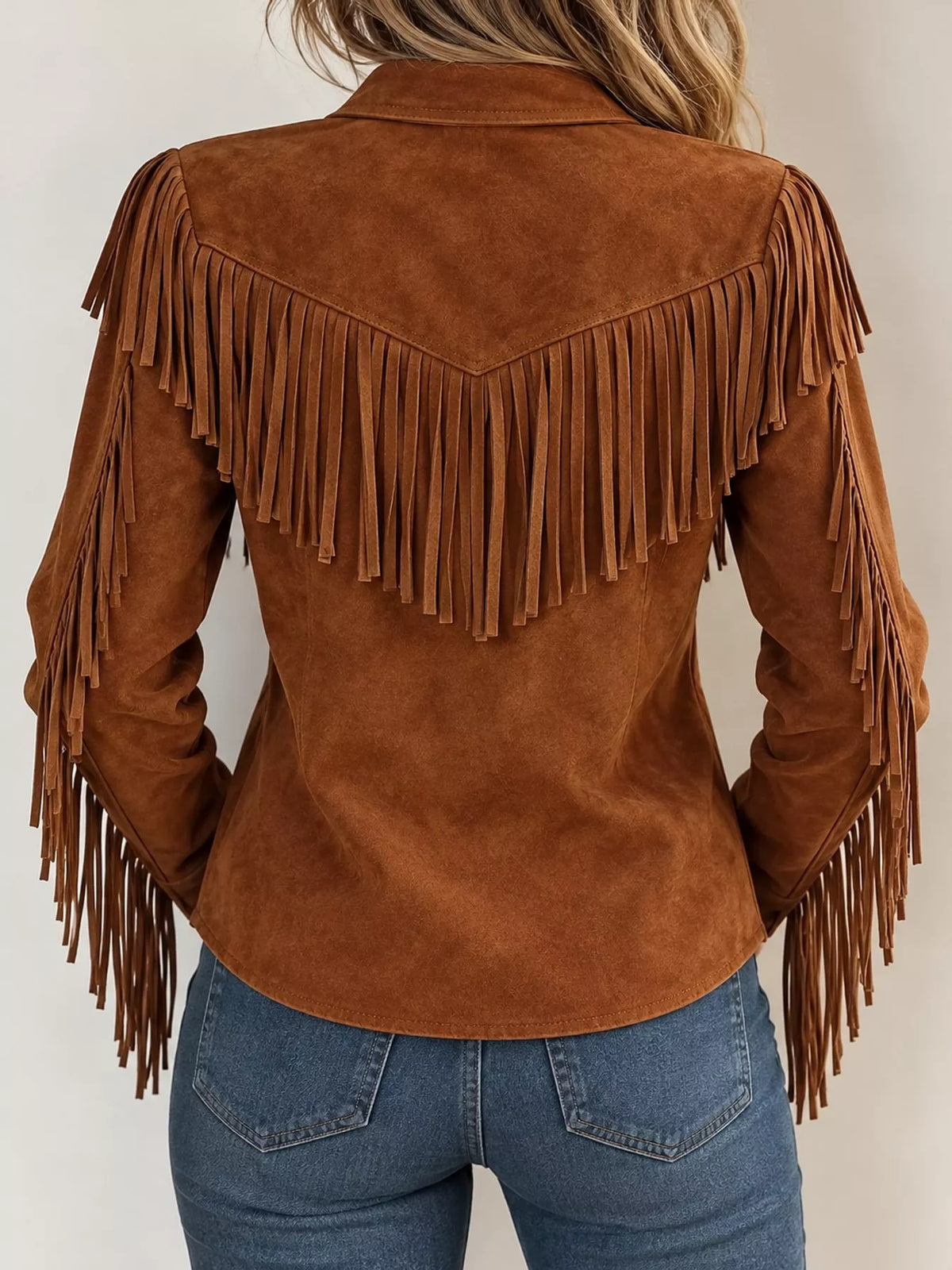 Women's Fringed Button-Up Knit Shirt – view 2