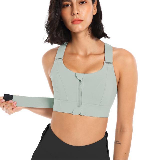 Zipper Sports Underwear Women High Strength Shockproof Running Yoga Beautiful Vest Seamless Push up Workout Bra Bra  Shop One Place
