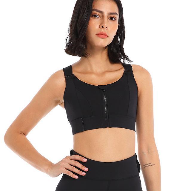 Zipper Sports Underwear Women High Strength Shockproof Running Yoga Beautiful Vest Seamless Push up Workout Bra Bra  Shop One Place
