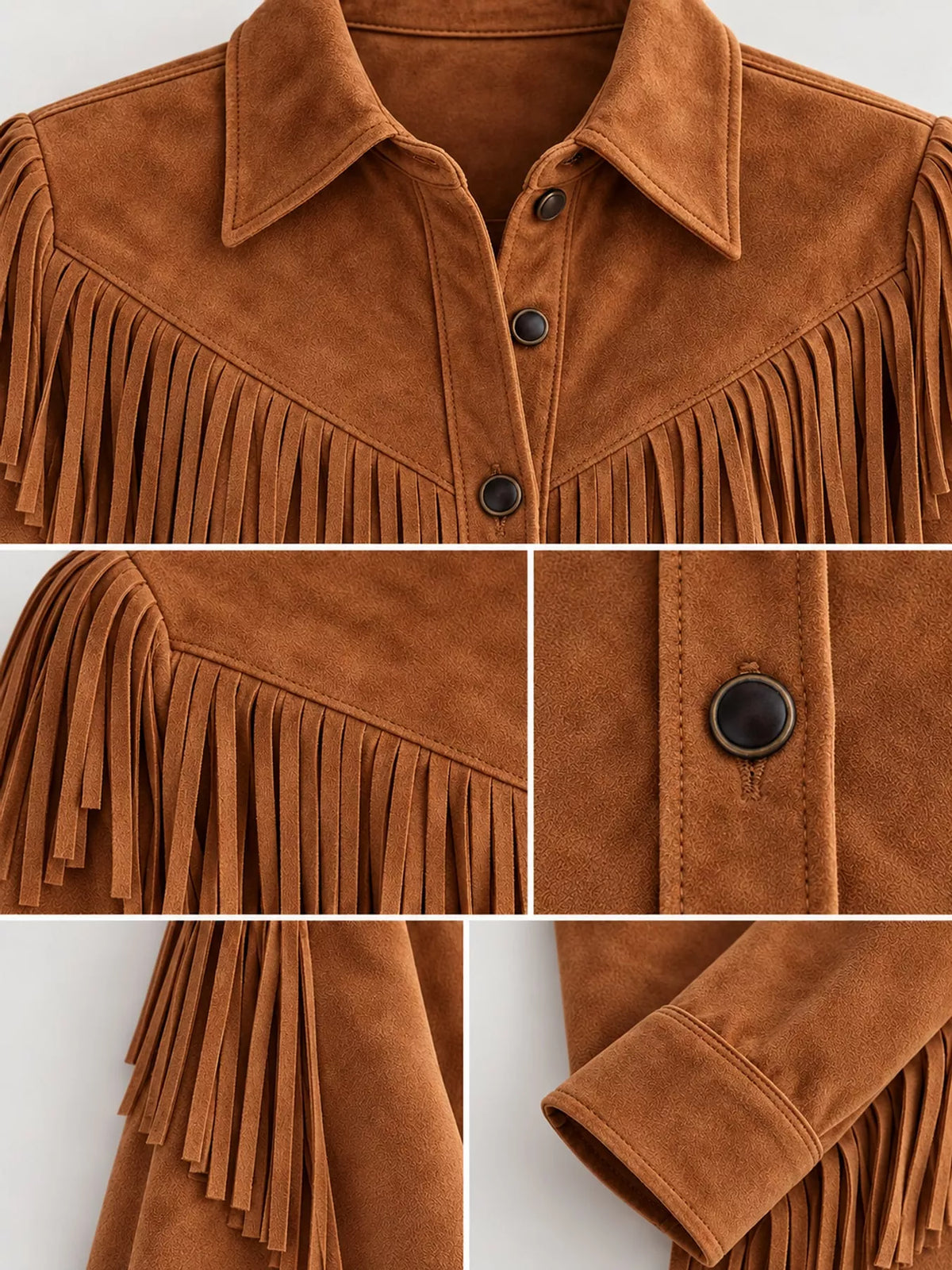 Women's Fringed Button-Up Knit Shirt – view 3