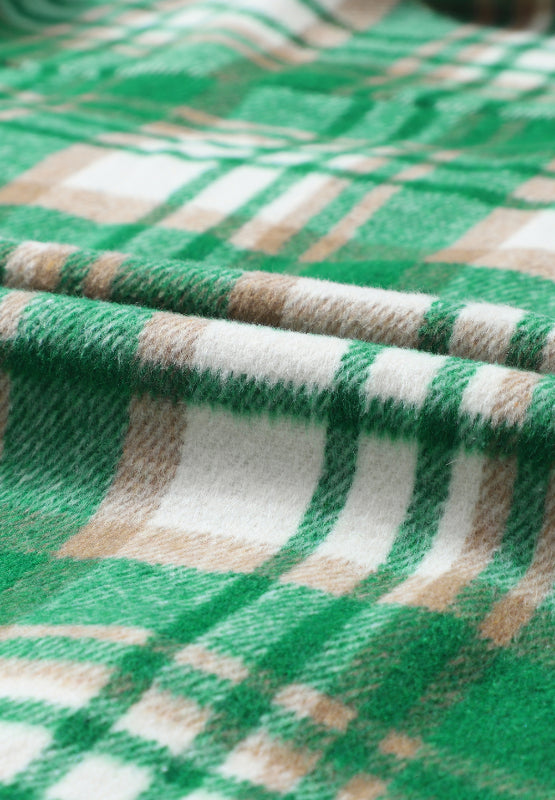 Plaid Flap Pocket Long Sleeve Shacket - Shop One Place