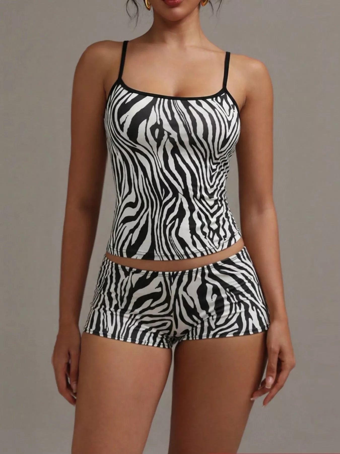 Leopard Print Cami ad Shorts Set  Shop One Place