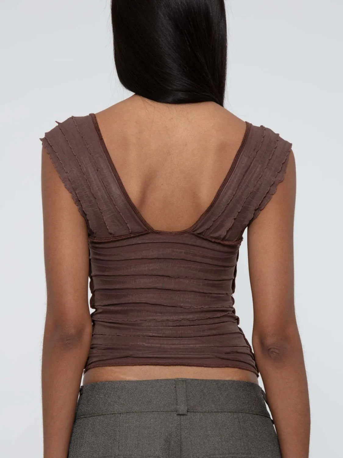 Ruched Solid Tank  Shop One Place