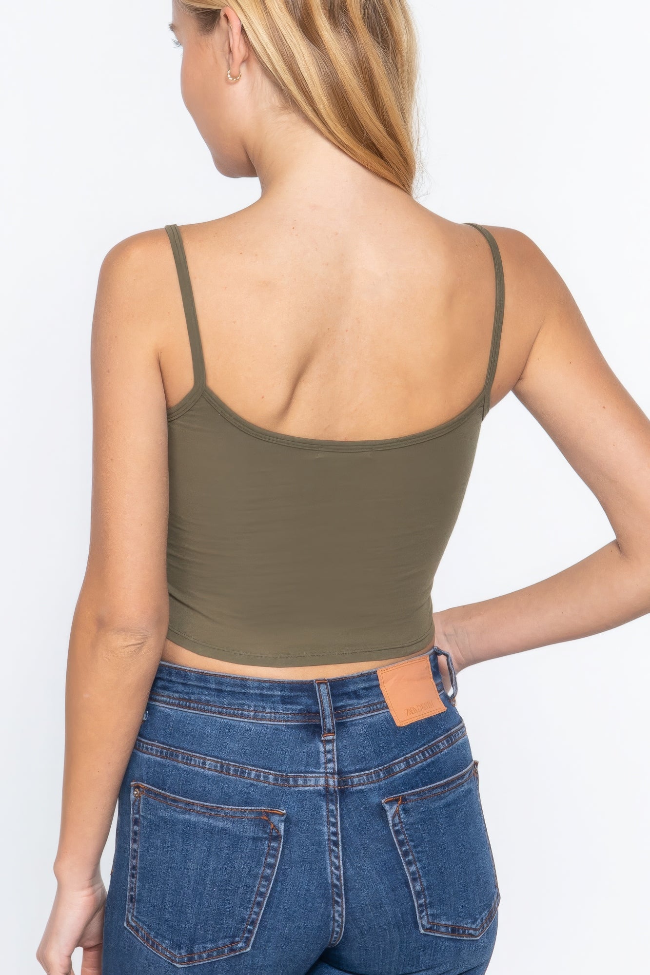 Round Neck W/removable Bra Cup Cotton Spandex Bra Top  Shop One Place