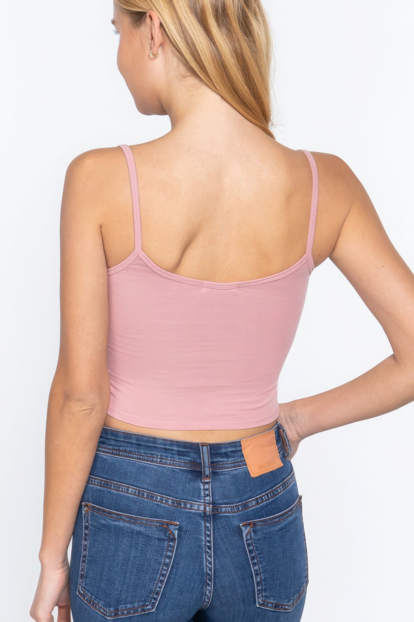 Round Neck W/removable Bra Cup Cotton Spandex Bra Top  Shop One Place