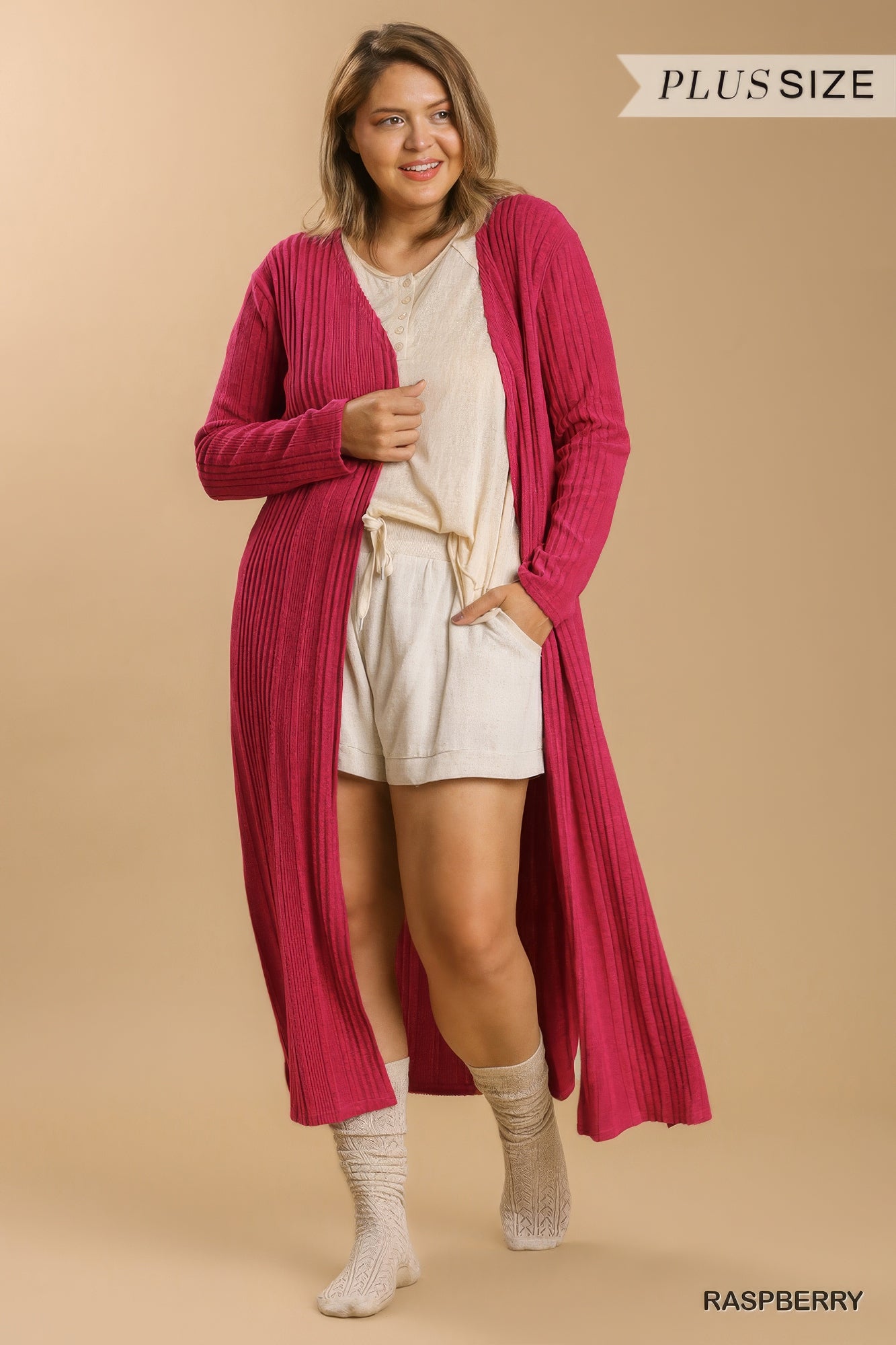 Open Front Long Body Cardigan  Shop One Place
