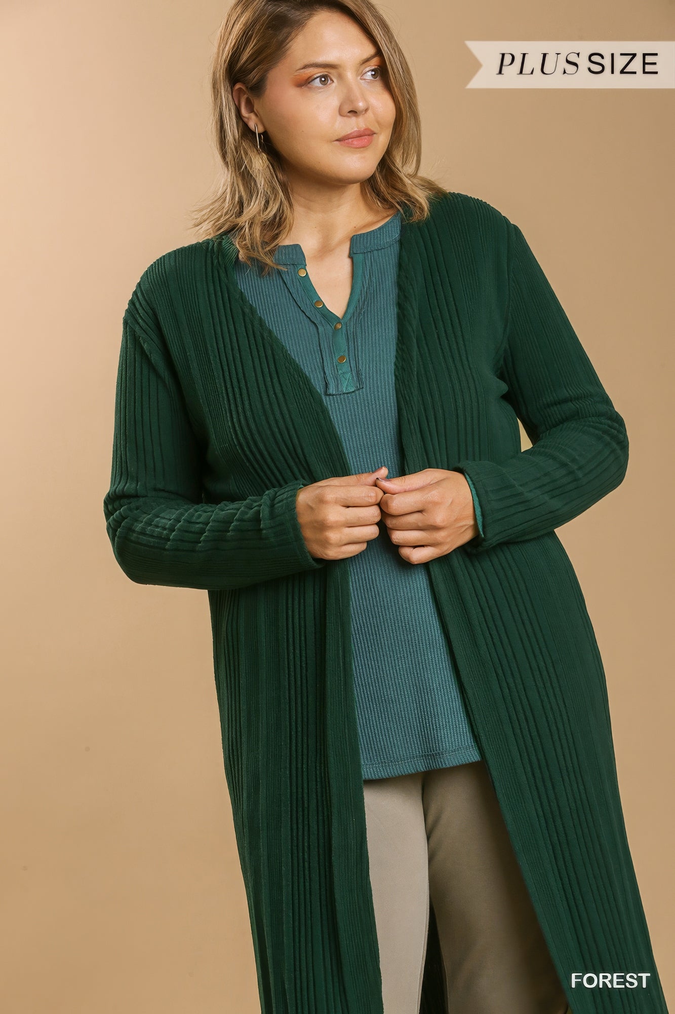 Open Front Long Body Cardigan  Shop One Place