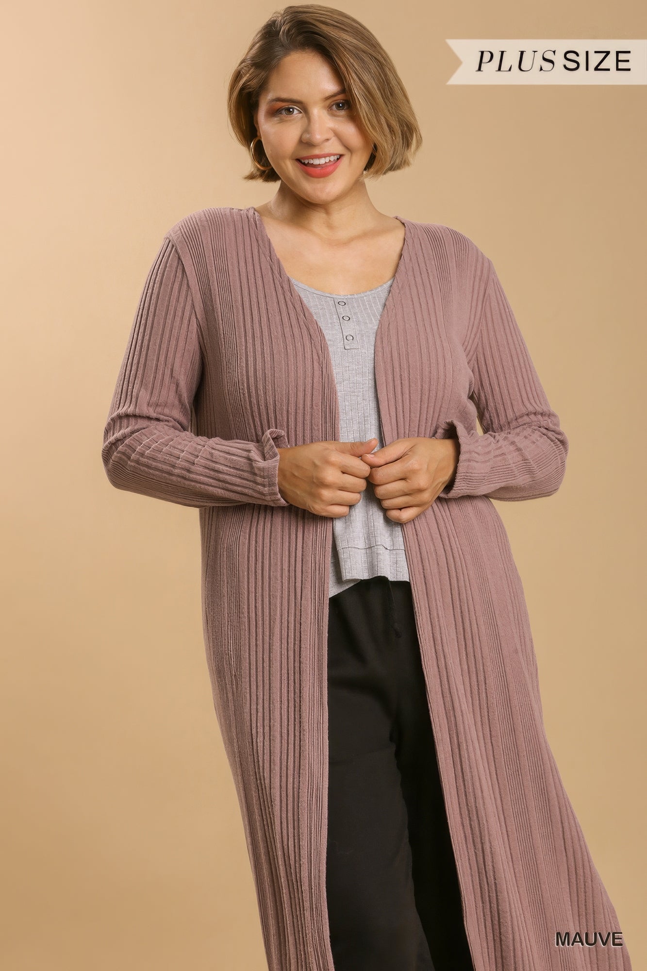 Open Front Long Body Cardigan  Shop One Place