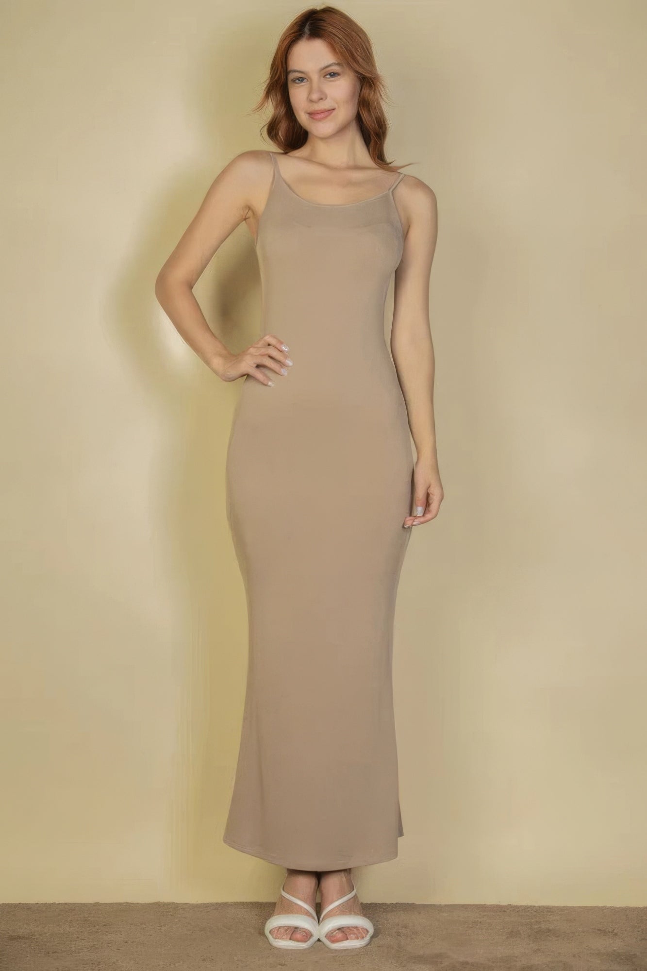 Ribbed Mermaid Hem Camisole Maxi Dress