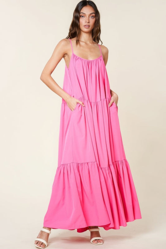 Maxi Sun Dress With Pockets  Shop One Place
