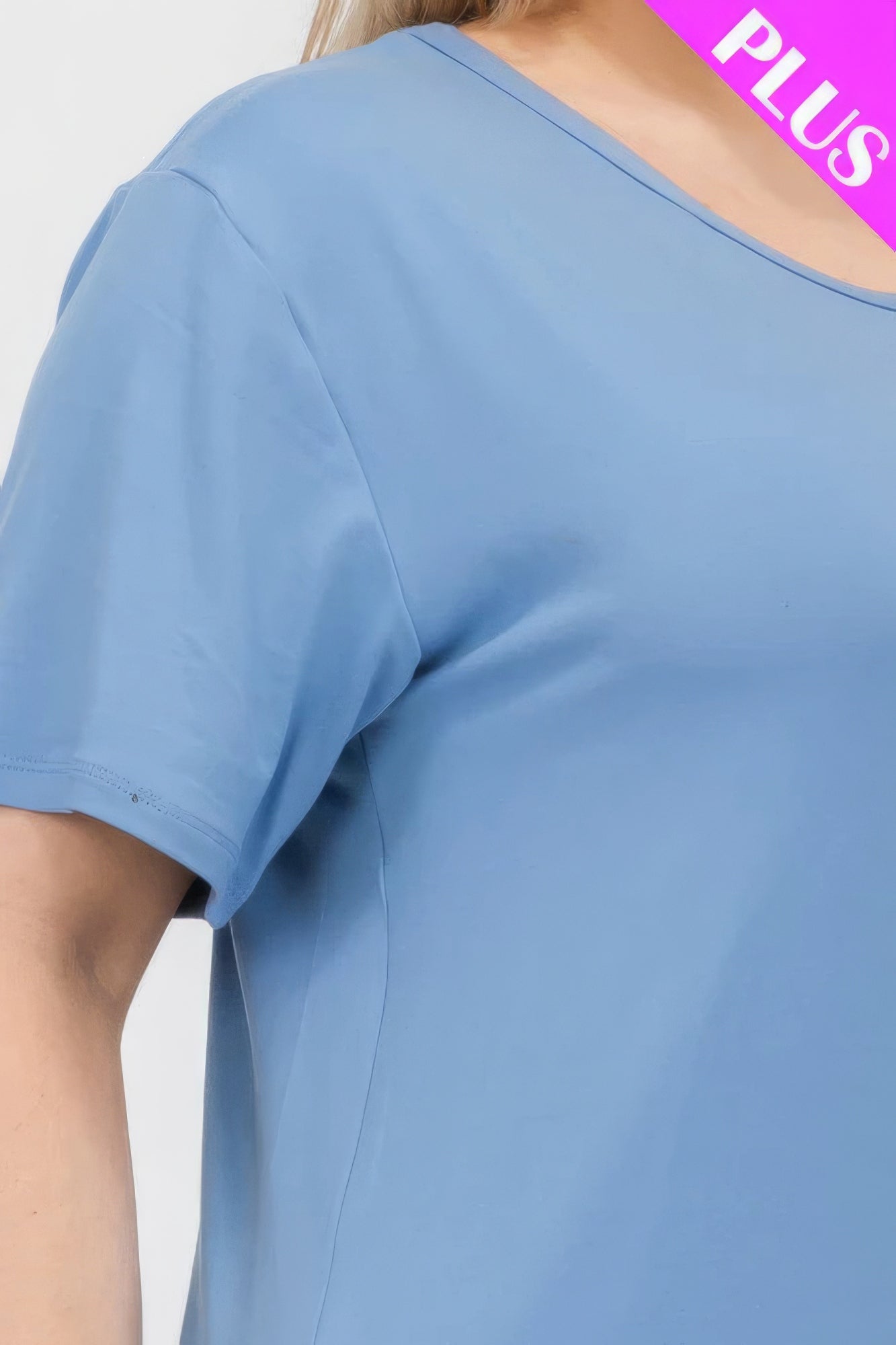 Plus Size Basic Short Sleeve T-shirt  Shop One Place