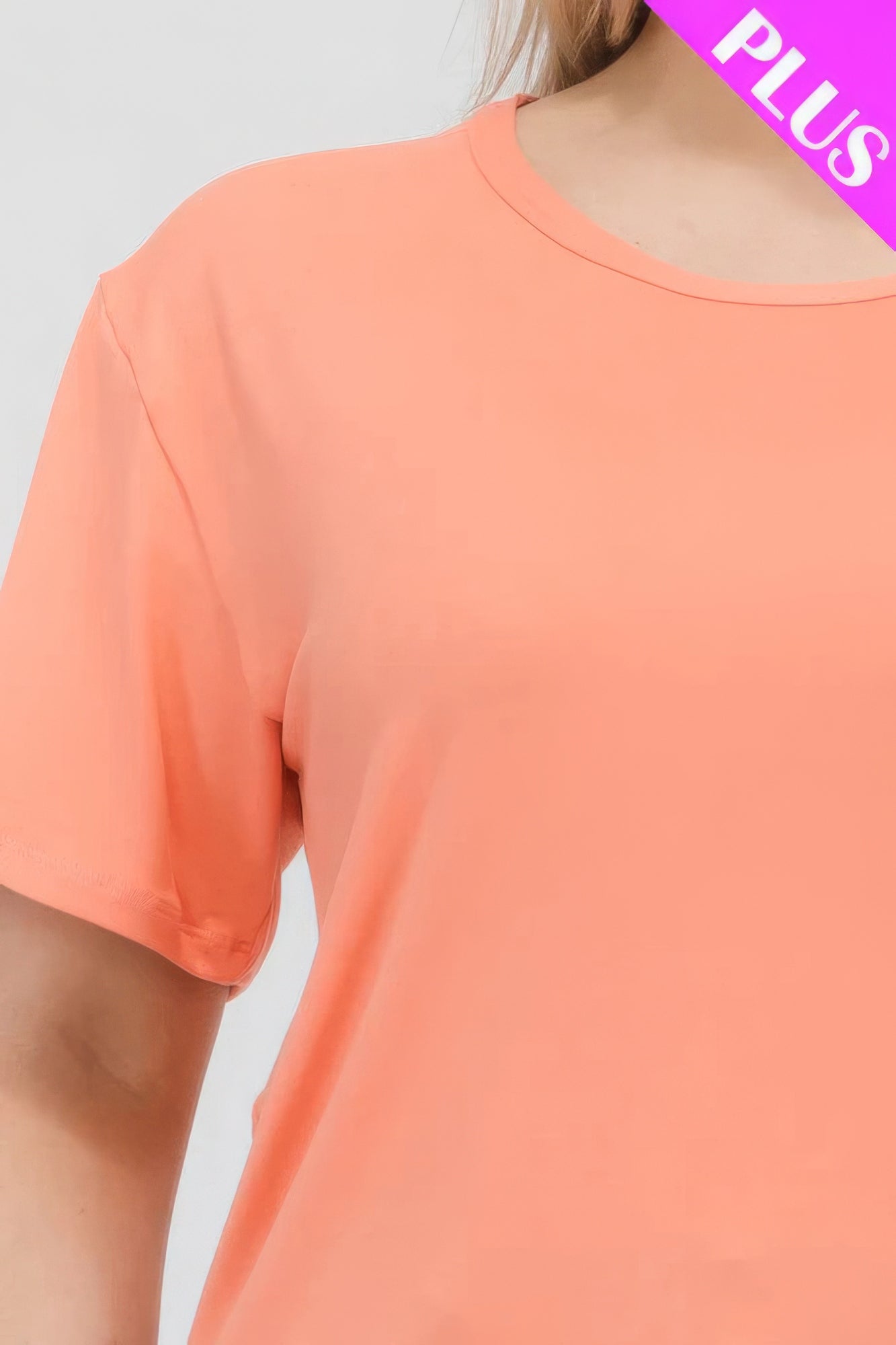 Plus Size Basic Short Sleeve T-shirt  Shop One Place