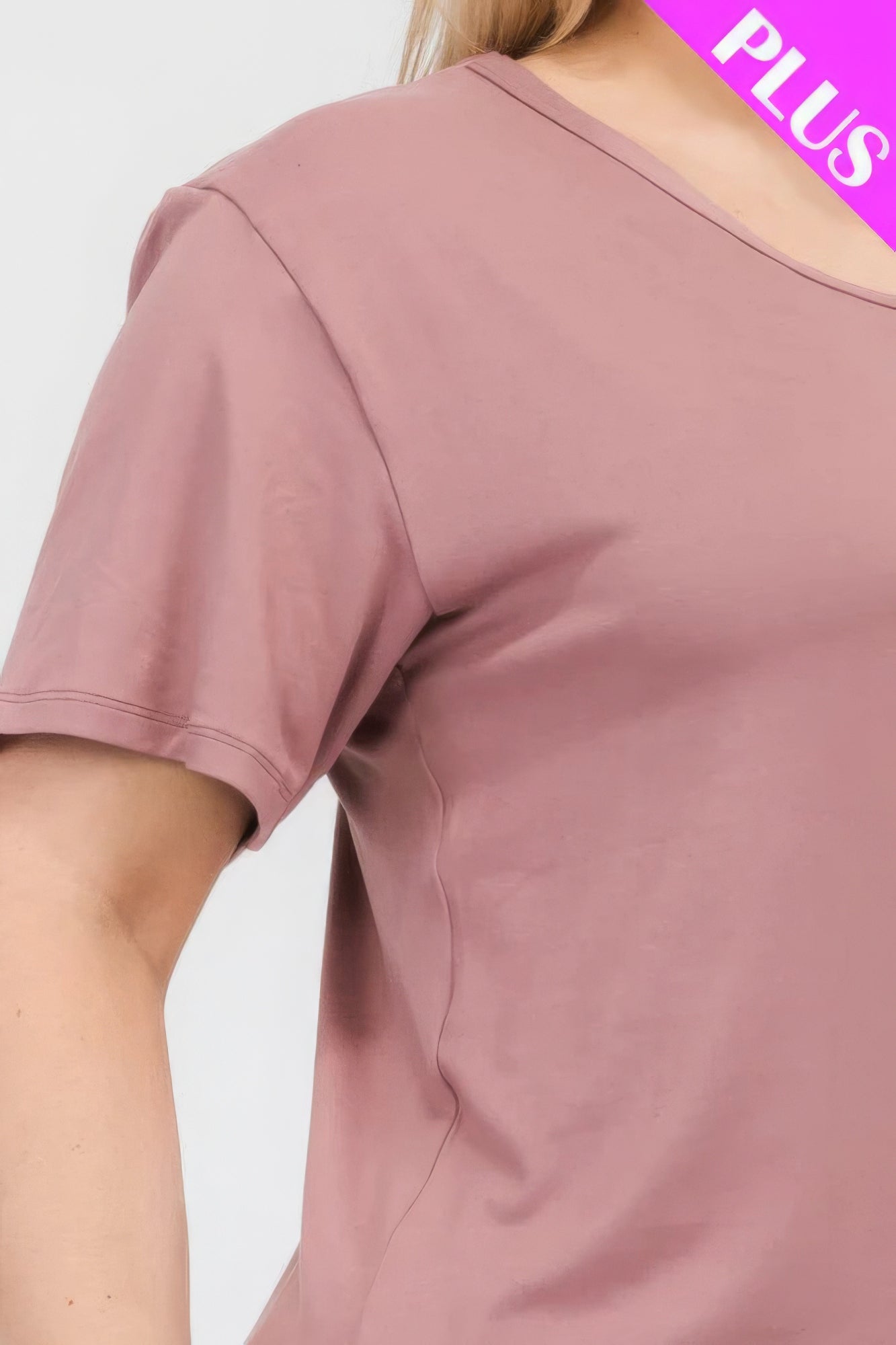Plus Size Basic Short Sleeve T-shirt  Shop One Place