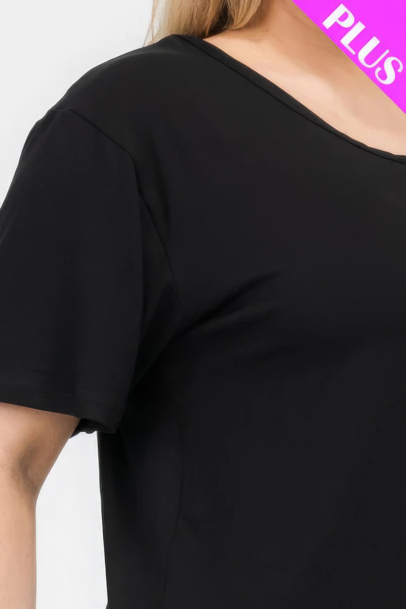 Plus Size Basic Short Sleeve T-shirt  Shop One Place
