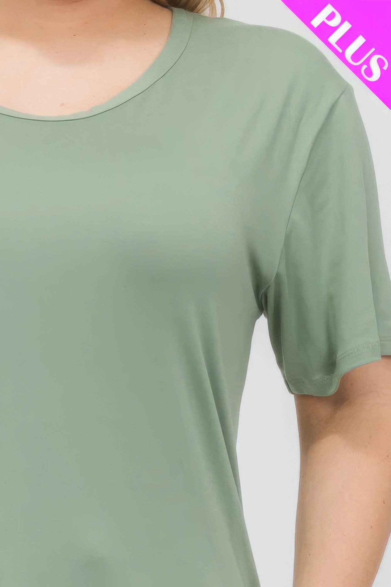Plus Size Basic Short Sleeve T-shirt  Shop One Place
