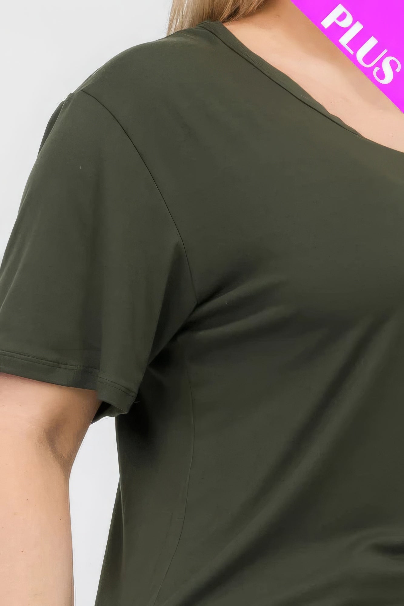 Plus Size Basic Short Sleeve T-shirt  Shop One Place