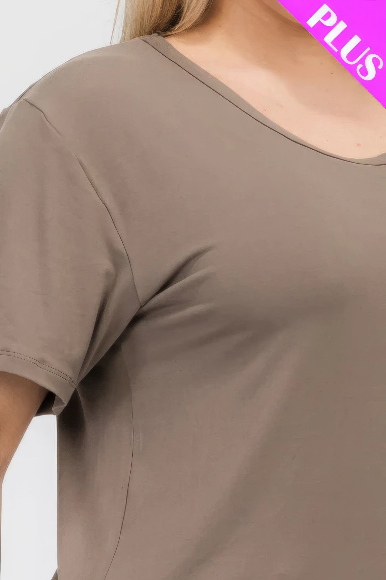 Plus Size Basic Short Sleeve T-shirt  Shop One Place