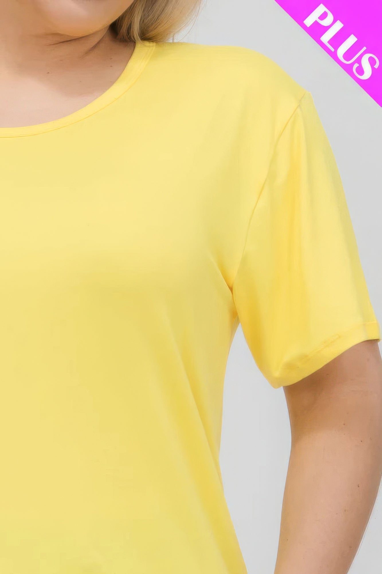 Plus Size Basic Short Sleeve T-shirt  Shop One Place