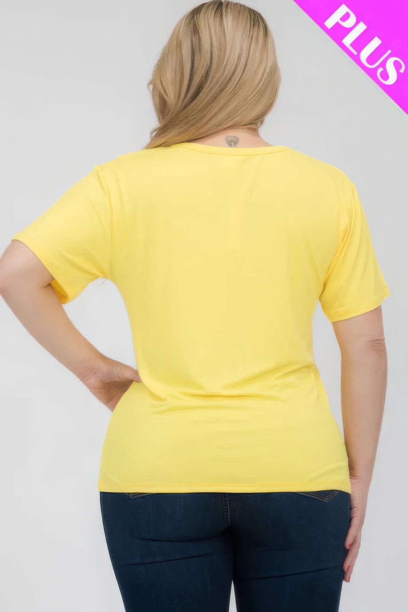 Plus Size Basic Short Sleeve T-shirt  Shop One Place