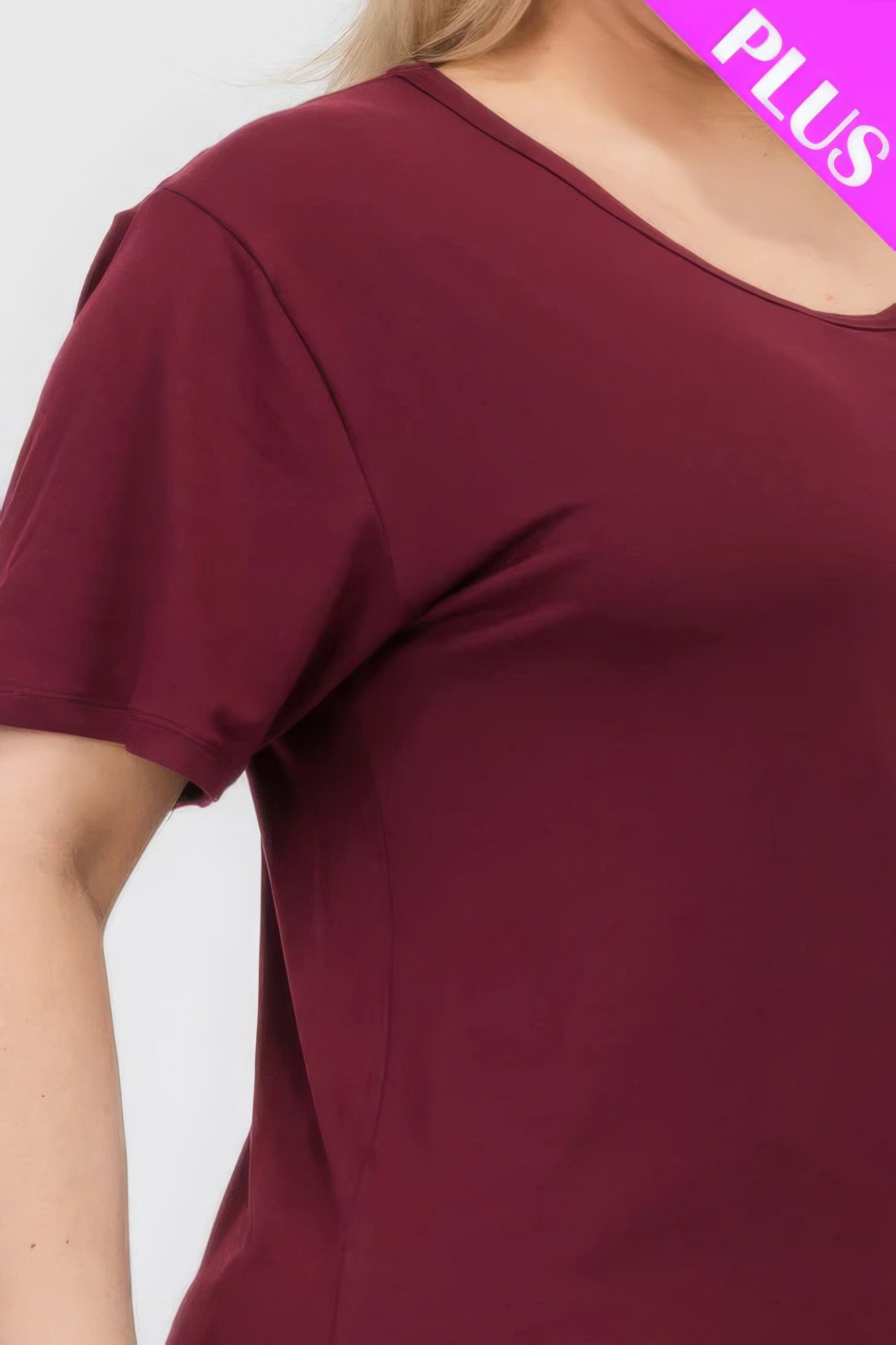 Plus Size Basic Short Sleeve T-shirt  Shop One Place