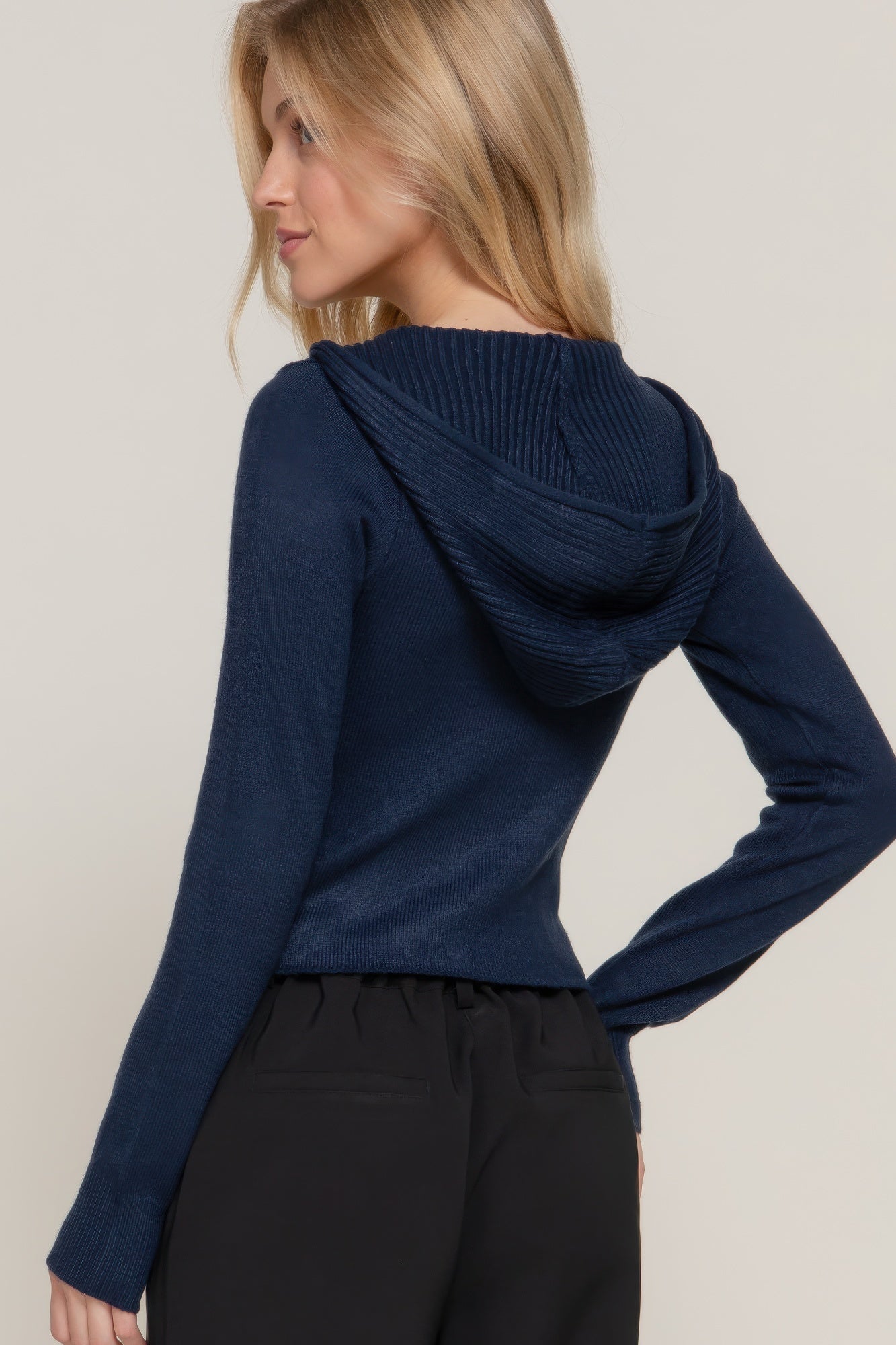 2-way zip closure sweater hoodie cardigan  Shop One Place