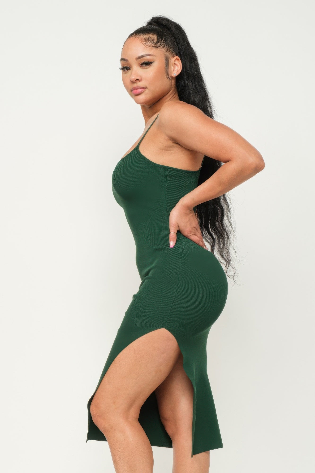 Side Slit Cami Dress  Shop One Place
