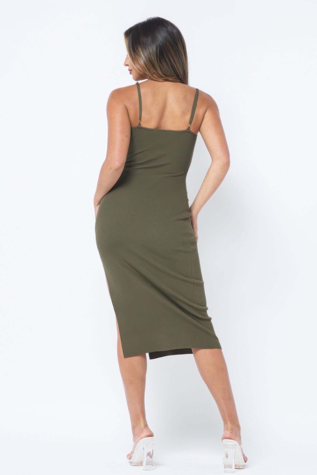 Side Slit Cami Dress  Shop One Place