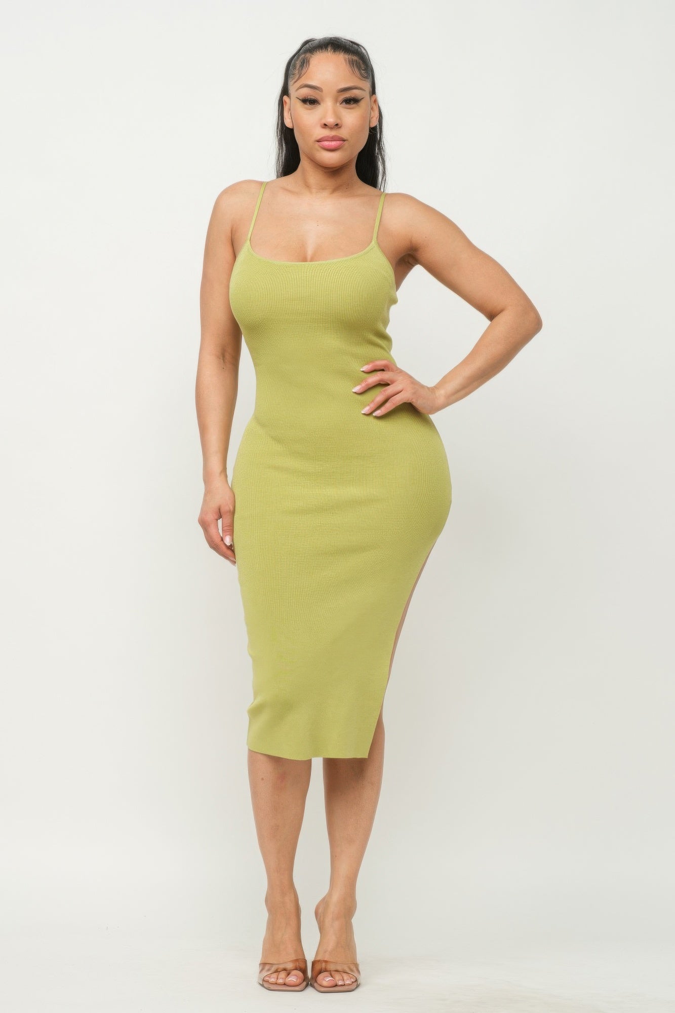 Side Slit Cami Dress  Shop One Place