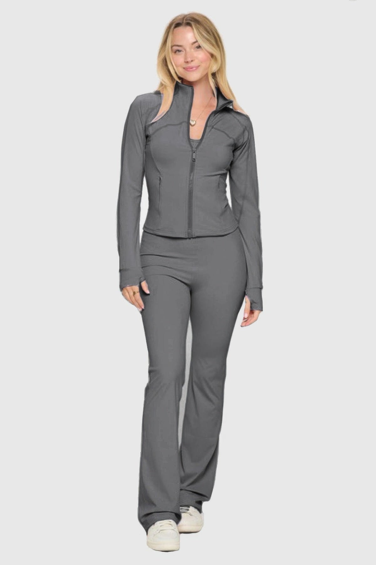Premium Yoga Jacket W/jumpsuit Set  Shop One Place