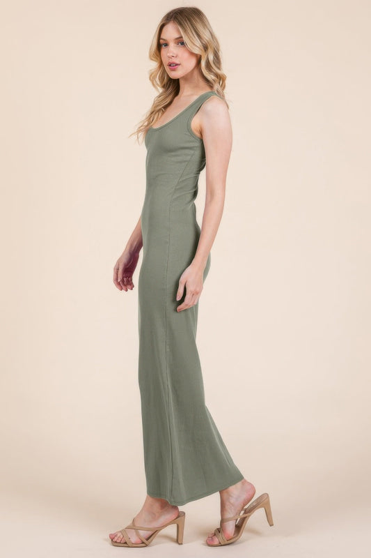 Sleeveless Rib Maxi Dress  Shop One Place