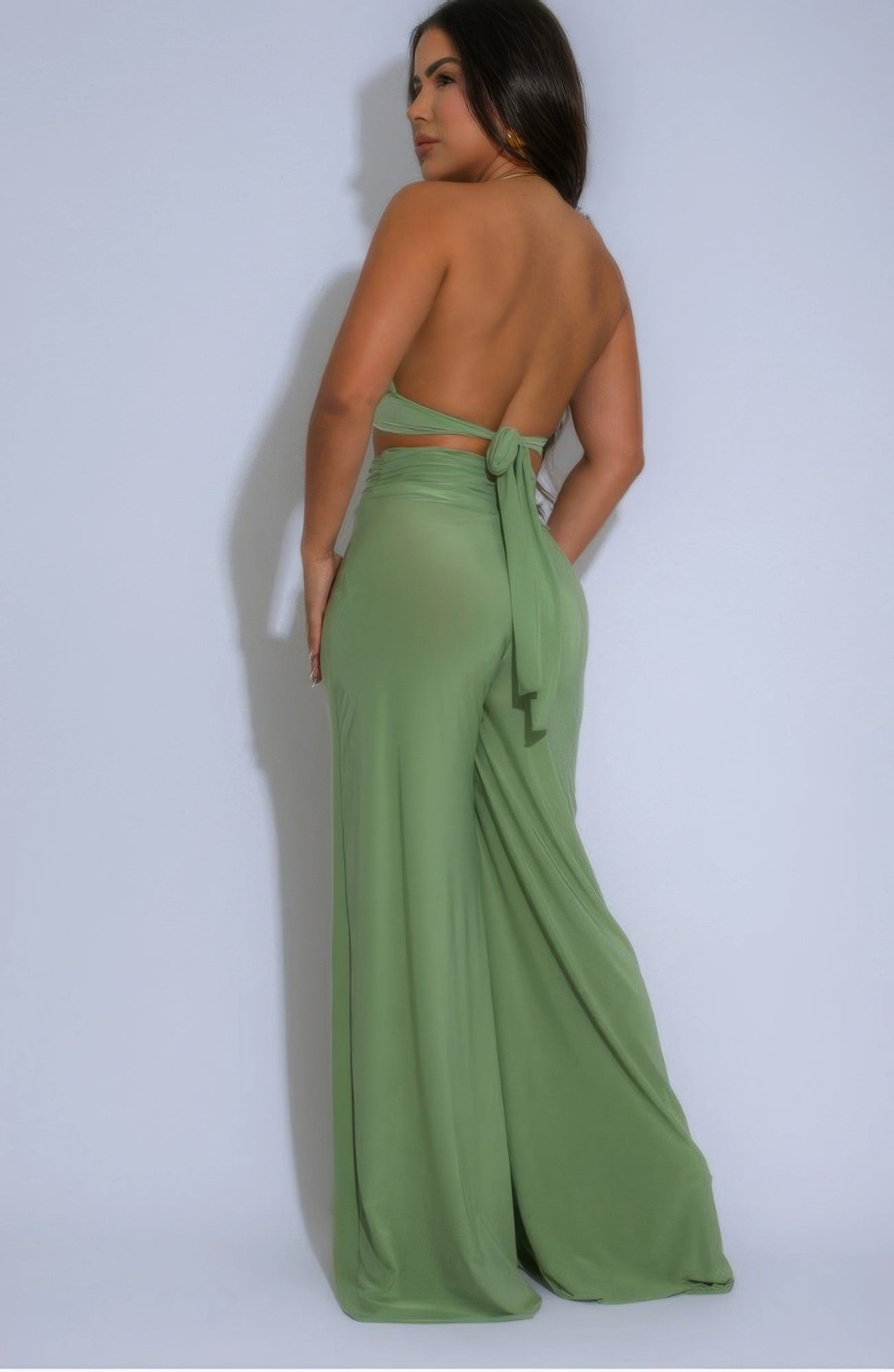 Gold Necklace Top And Awesome Palazzo Pants  Shop One Place