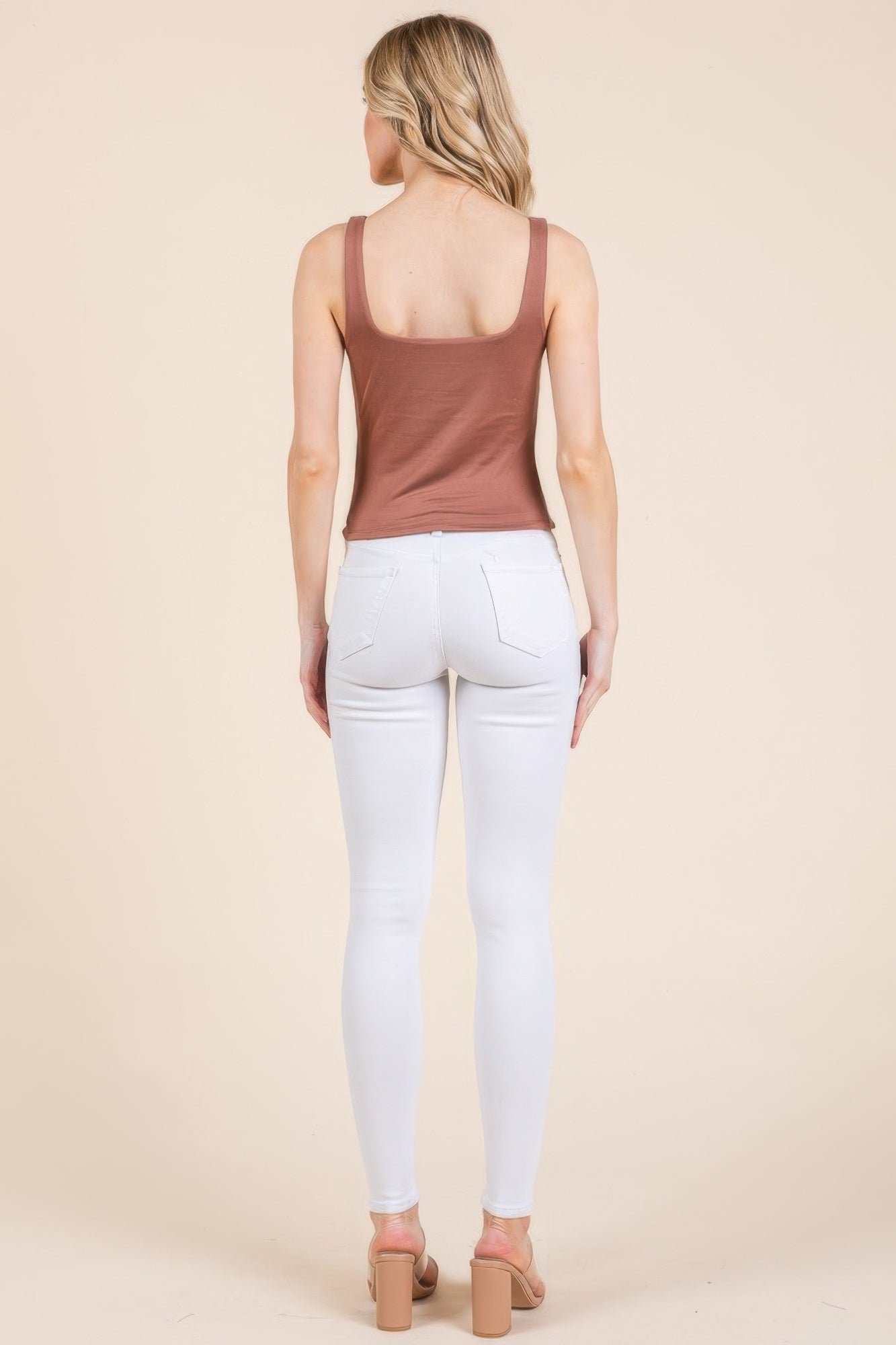 V-neck Basic Double Layers Tank Top  Shop One Place