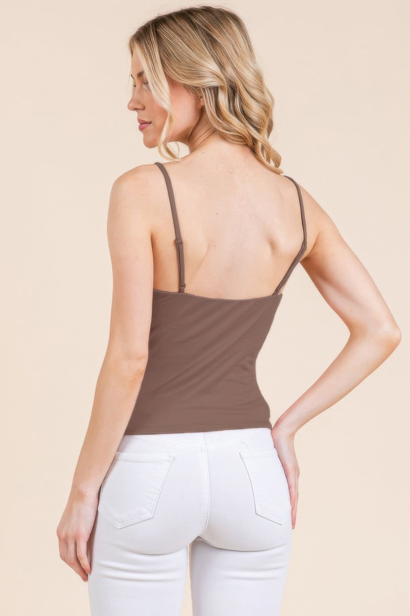 Basic Double Layers Fitted Cami Top  Shop One Place