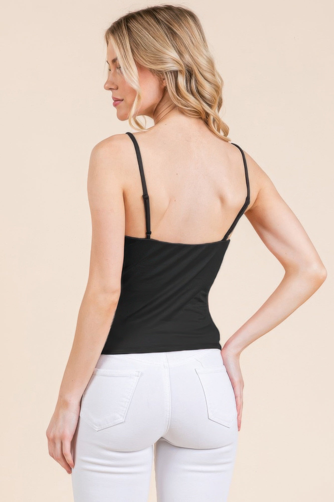 Basic Double Layers Fitted Cami Top  Shop One Place
