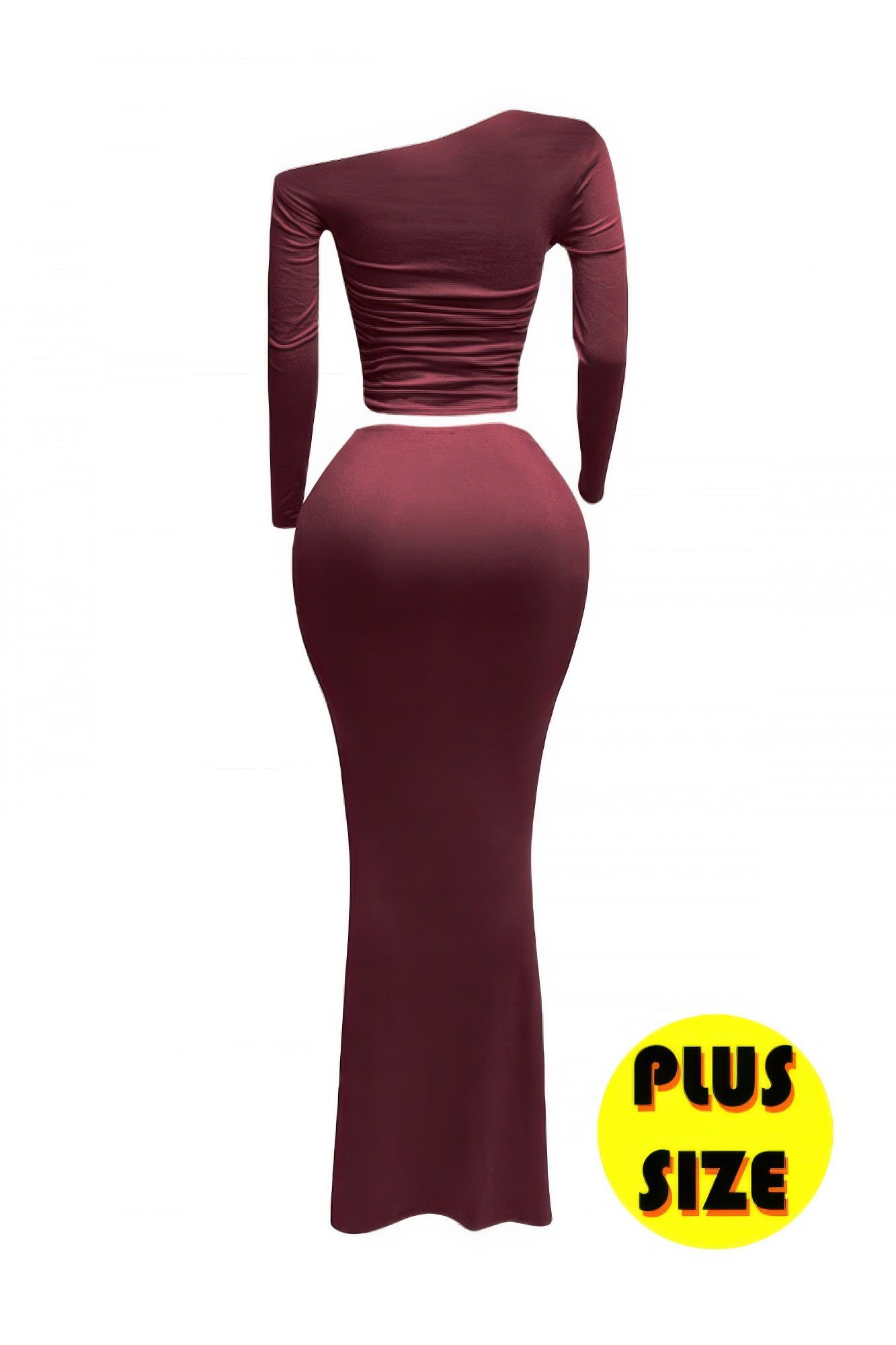 Plus Size One Side Off Shoulder Top & Skirt Set  Shop One Place