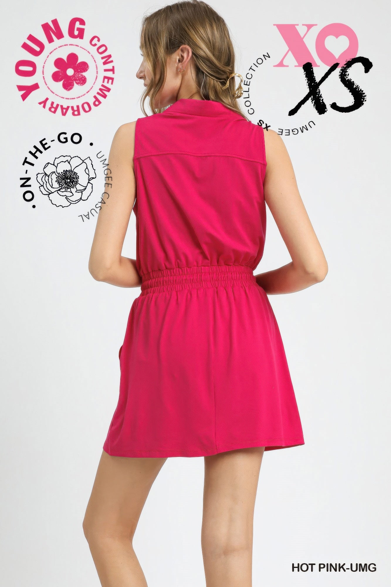 Zip Front Casual Mini Dress  Shop One Place