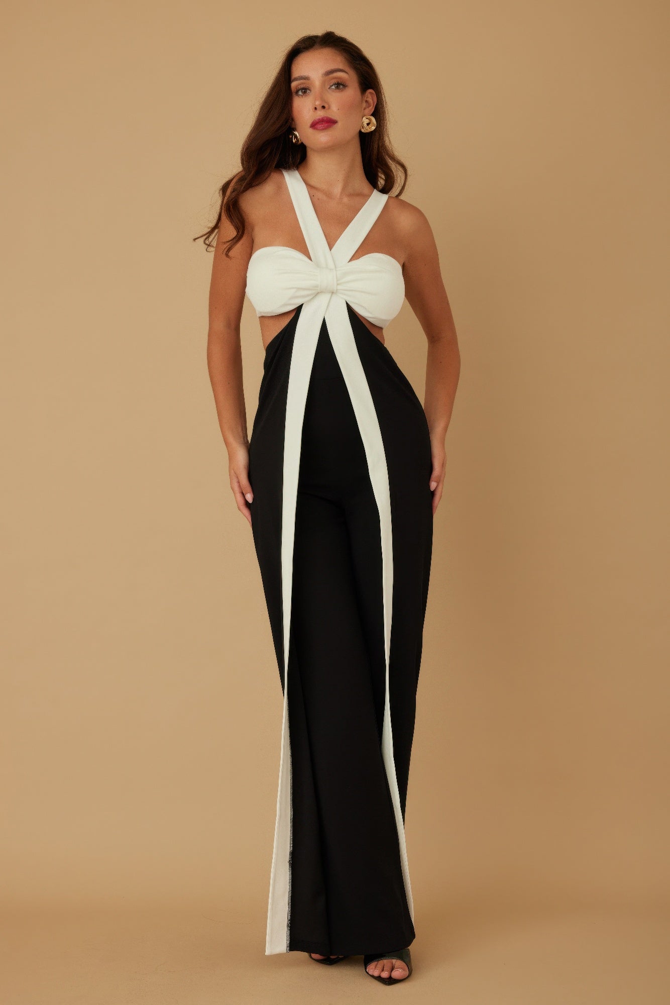 X Ribbon Open Jumpsuit  Shop One Place