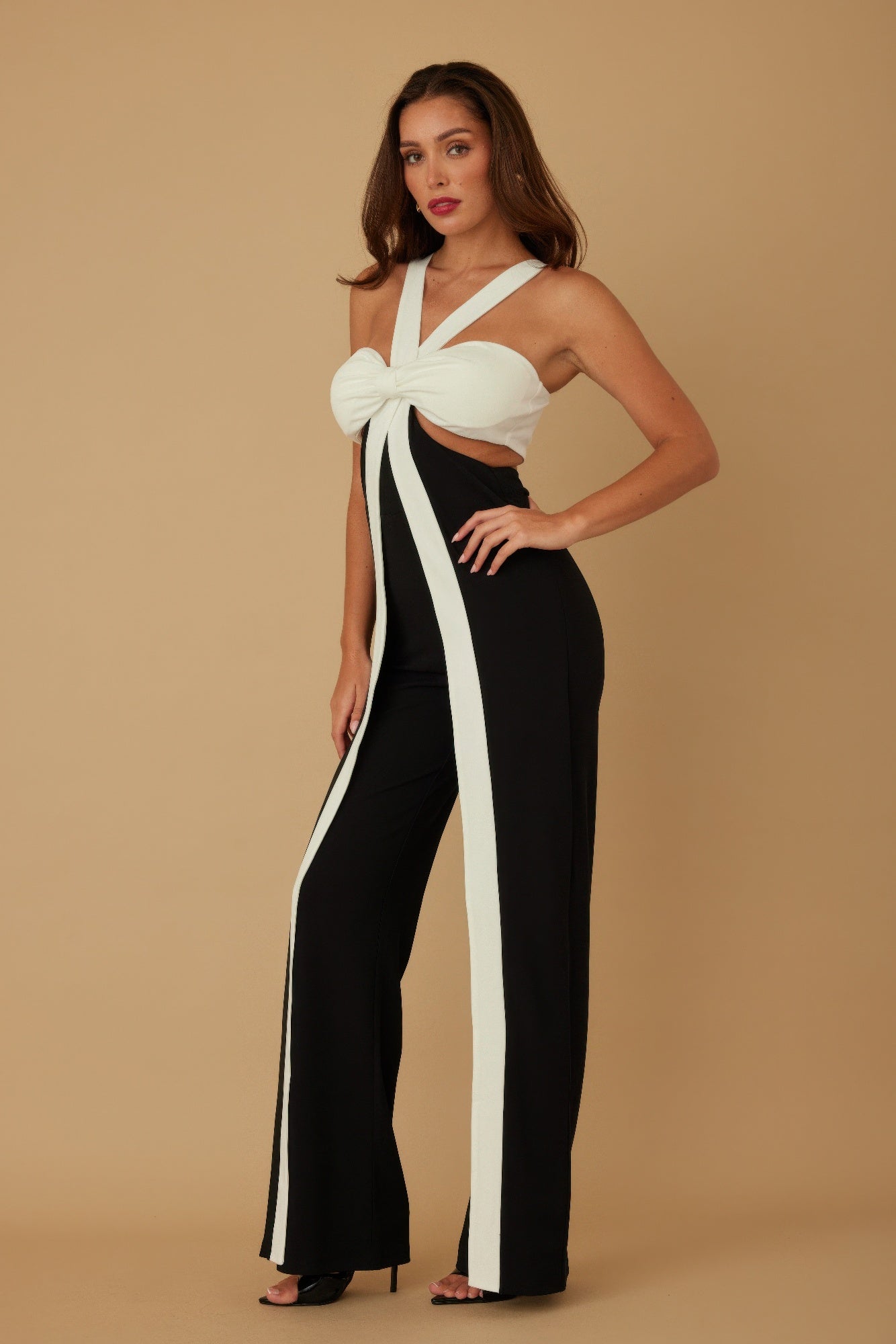 X Ribbon Open Jumpsuit  Shop One Place