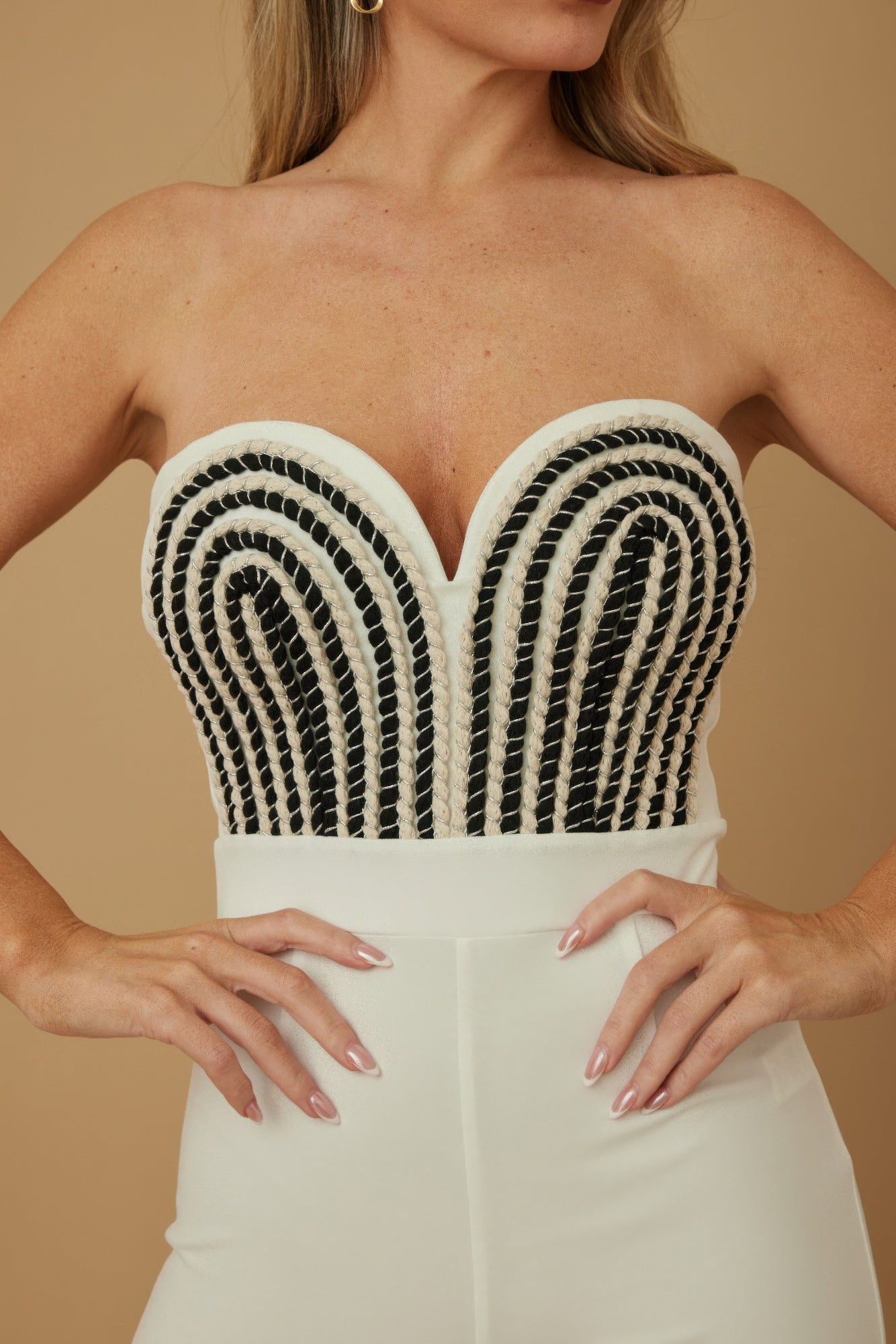 Threaded Twisted Rope Knot Tie Jumpsuit  Shop One Place