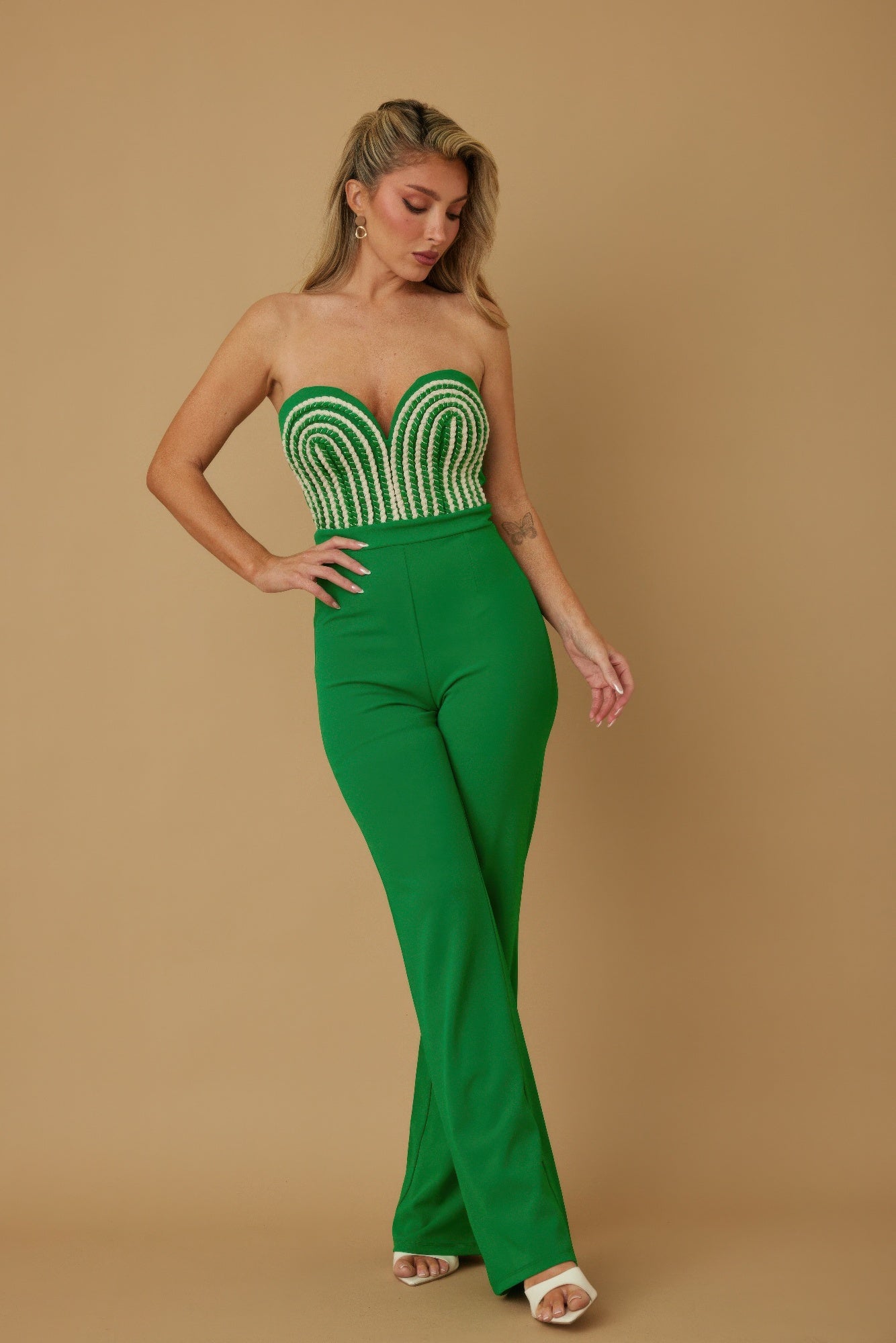 Threaded Twisted Rope Knot Tie Jumpsuit  Shop One Place