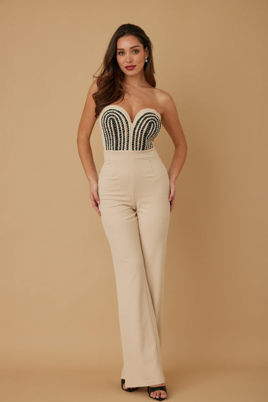 Threaded Twisted Rope Knot Tie Jumpsuit  Shop One Place