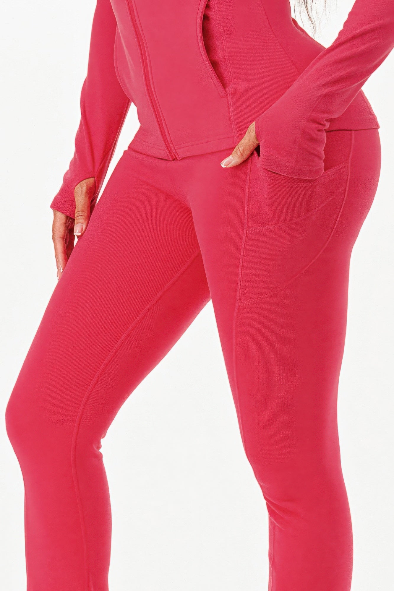 Thermal Active Wear Jacket With Flare Pants Set  Shop One Place