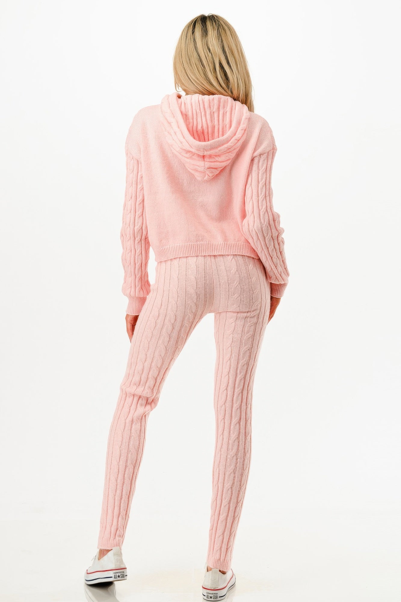 Cable Hoodie Sweater 2pcs Set  Shop One Place