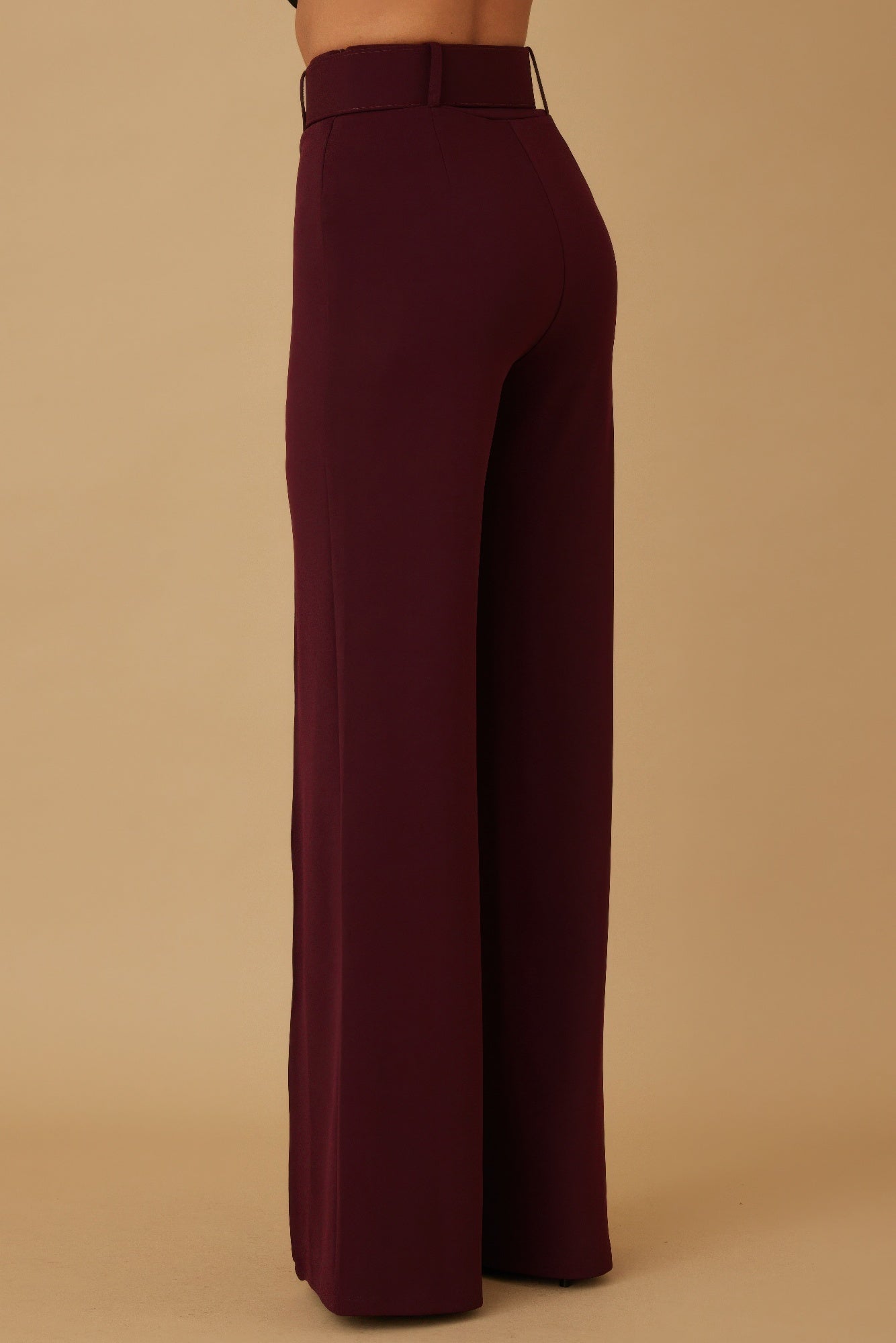 High Waist Pants With Buckle Belt  Shop One Place