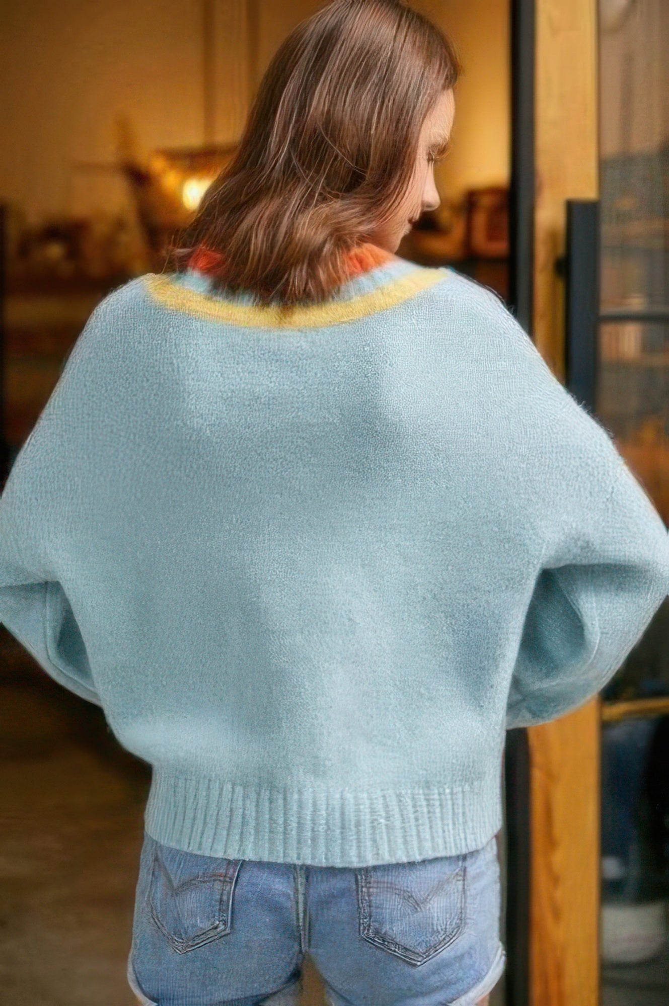 Overlap V Neck Sweater  Shop One Place