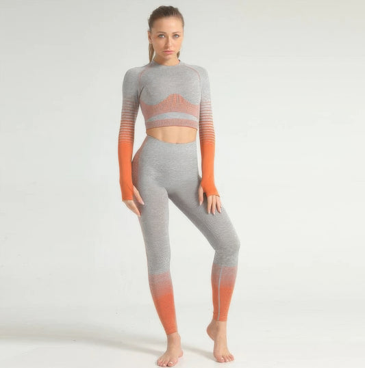 Stripe Seamless Yoga Set  Shop One Place