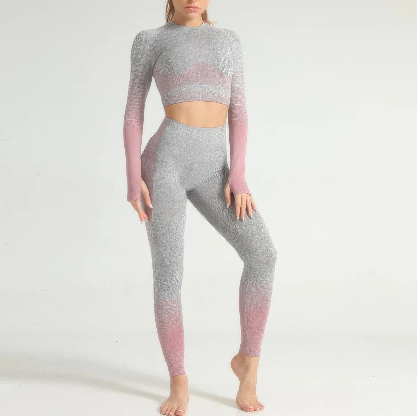 Stripe Seamless Yoga Set  Shop One Place