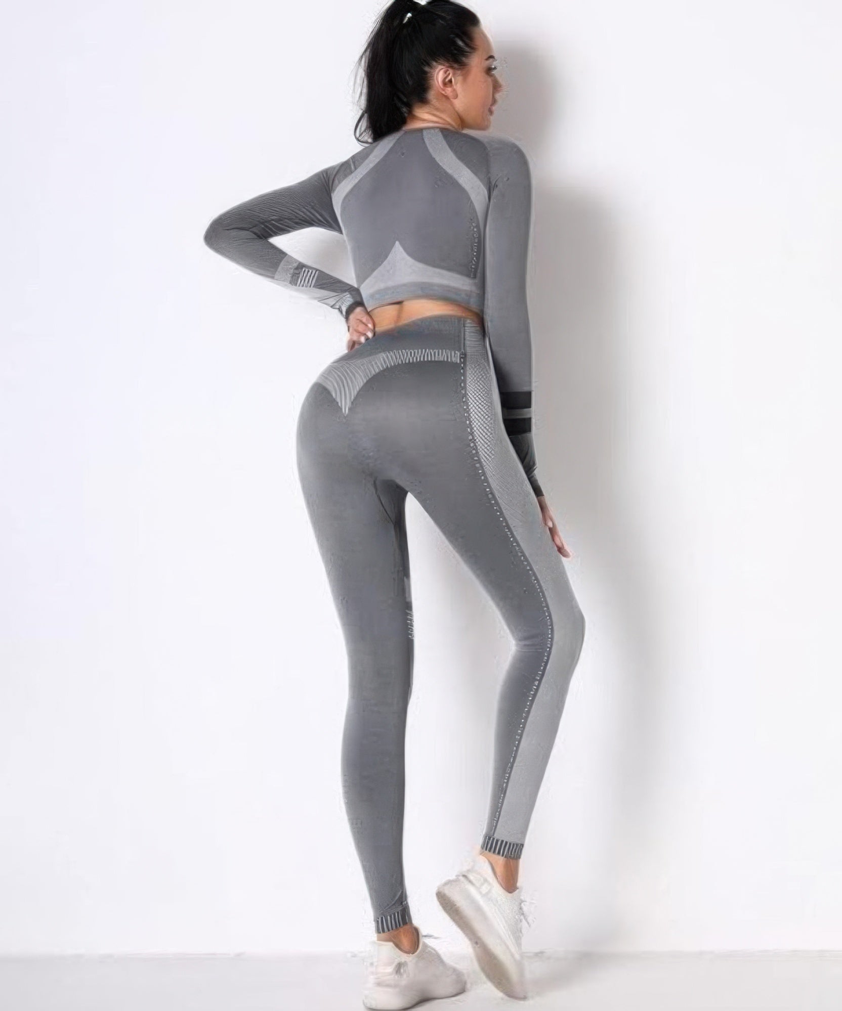 Seamless Long Sleeve Solid Yoga Set  Shop One Place
